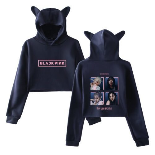 Blackpink How You Like That Cropped Hoodie #5