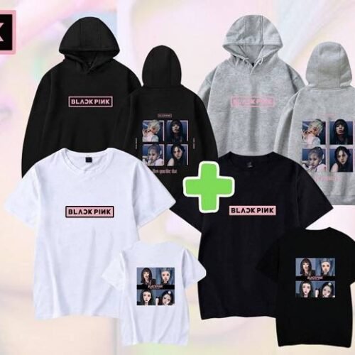 Blackpink Pack: Hoodie + T-Shirt + FREE Socks & Keychain