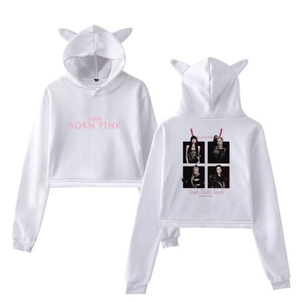 Blackpink Born Pink Cropped Hoodie #5 - Image 2