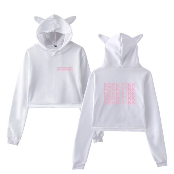 Blackpink Born Pink Cropped Hoodie #4 + Socks - Image 3