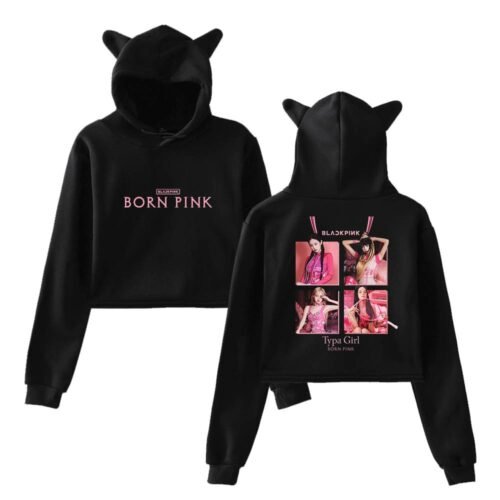 Blackpink Born Pink Cropped Hoodie #1