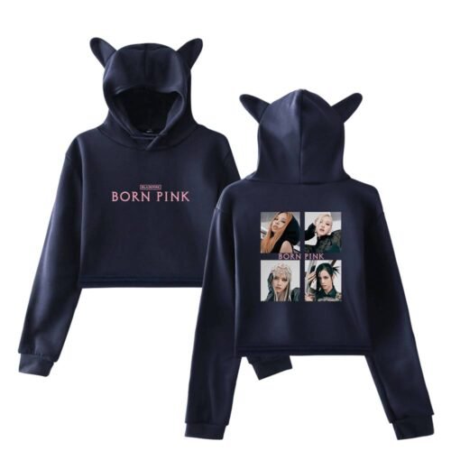 Blackpink Born Pink Cropped Hoodie #3