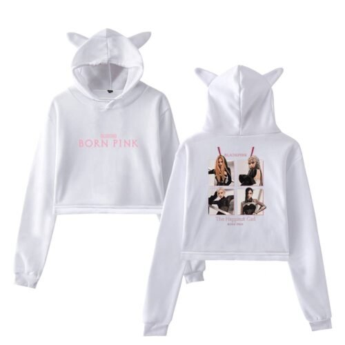 Blackpink Born Pink Cropped Hoodie #2