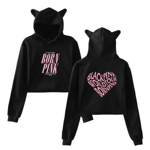 Blackpink Born Pink Cropped Hoodie #6